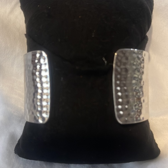 Rustic Cuff 2-tone Silver Gold Logo Bracelet Adjustable - Picture 2 of 2